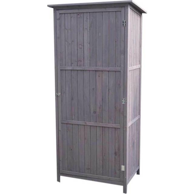 Charles Bentley Wooden Storage Shed - Grey, Grey