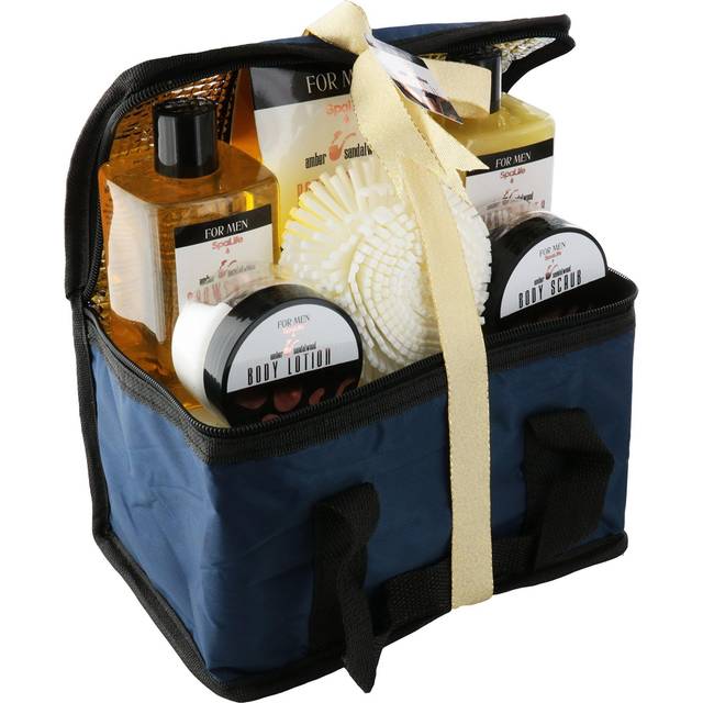 Spa Life All Natural Bath and Body Luxury Spa Gift Set Basket (Mens Sandalwood)