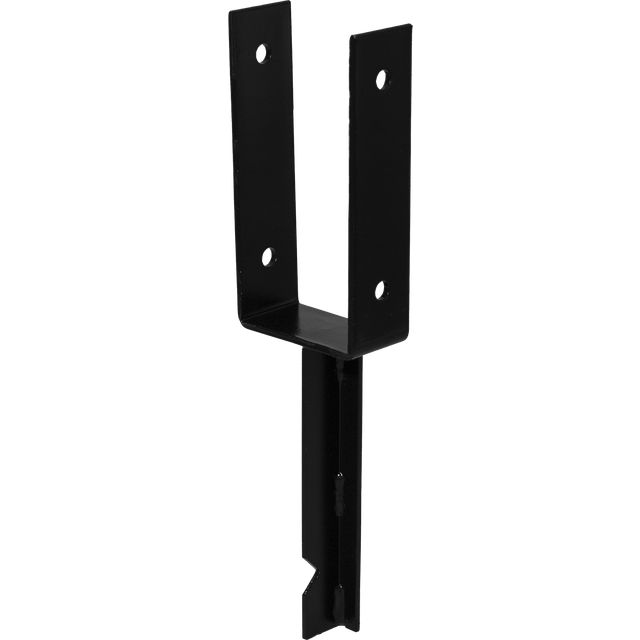 Plus Sort U-Stolpefod - 9×9 cm stolper - til nedstøbning