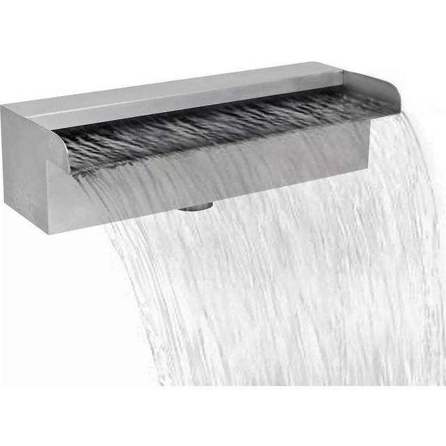 Vidaxl - Rectangular Waterfall Pool Fountain Stainless Steel 30 cm