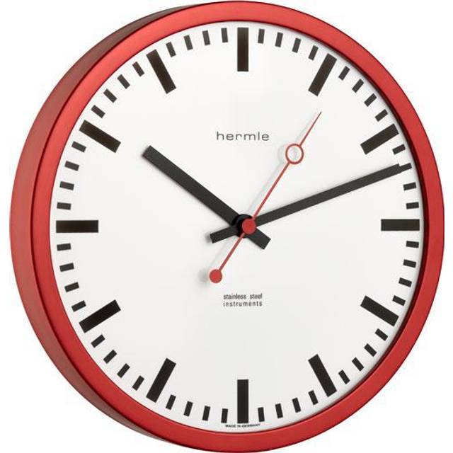 Hermle Station Clock 30471-362100 Quartz Red