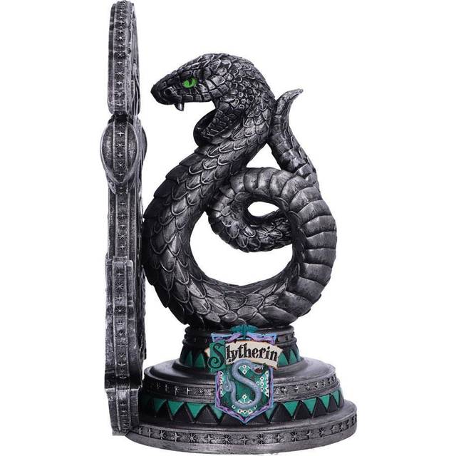 Nemesis Now officiellt licensierad Harry Potter Slytherin bokstöd 20 cm, harts, silver