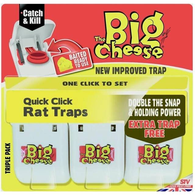 The Big Cheese Quick Click Rat Traps 3 Pack [STV150]