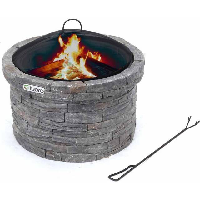 Gladstone Fireplace - Grey - Silver