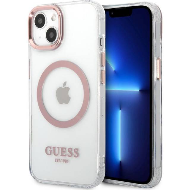 Guess iPhone 13 Skal Magsafe Metal Outline - Rosa
