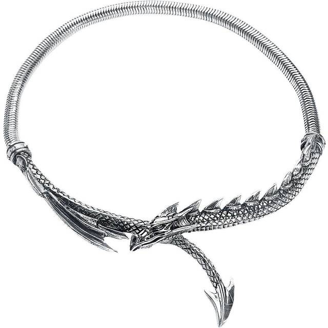 Jewelry/Necklace/Choker - Gothic/Draconic - Dragons Lure - Pewter - Grey