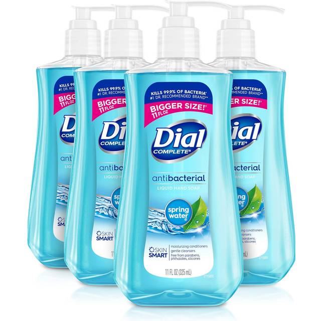 Dial Antibacterial Liquid Hand Soap  Spring Water  11 fl oz (Pack of 4)