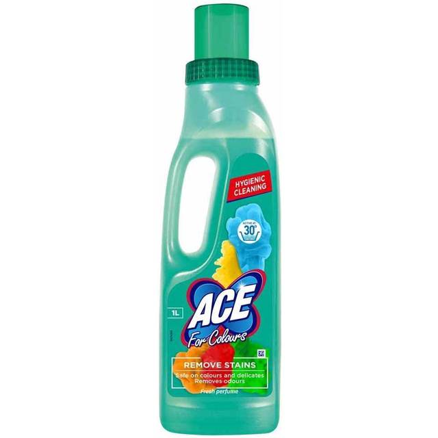 ACE Gentle Laundry Stain Remover for Colours & Whites, Clothes, Silk - 1 Litre