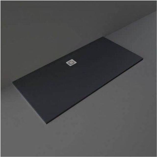 Rak Feeling Rectangle Shower Tray Slimline 30mm Low Profile Black 1700 x 800mm - Black
