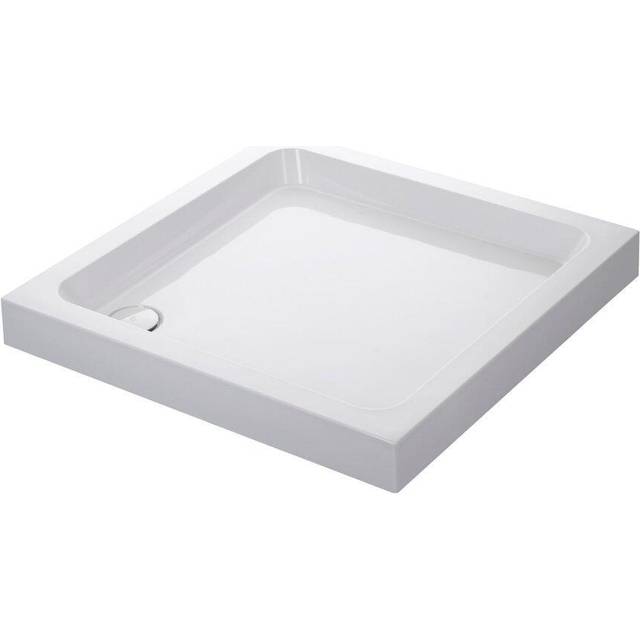 Mira Flight Square Shower Tray, Waste - 900mm X 900mm - White Please Select Size: 900x900mm