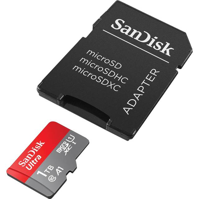 SanDisk 1TB Ultra microSDXC card + SD adapter up to 150 MB/s with A1 App Performance UHS-I Class 10 U1