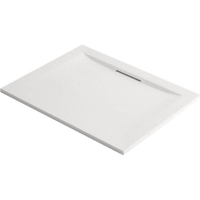 Mira Flight Level Rectangle Shower Tray 1200x800 Low Profile White free Waste - White