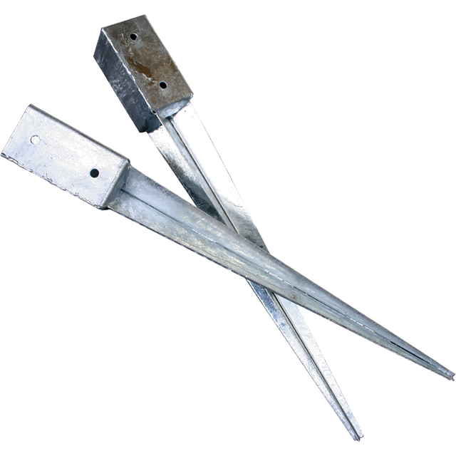 Stolpespyd, galvaniseret, 51 x 51 x 600 mm