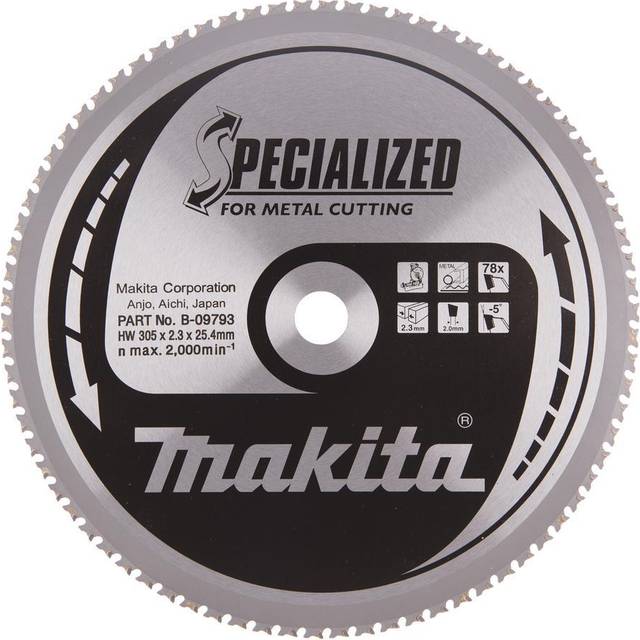 Makita SPECIALIZED Metal Cutting Saw Blade 305mm 78T 25.4mm
