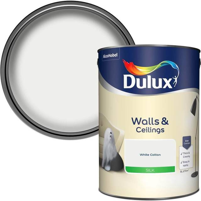 Dulux Silk Emulsion Paint - White Cotton - 5L