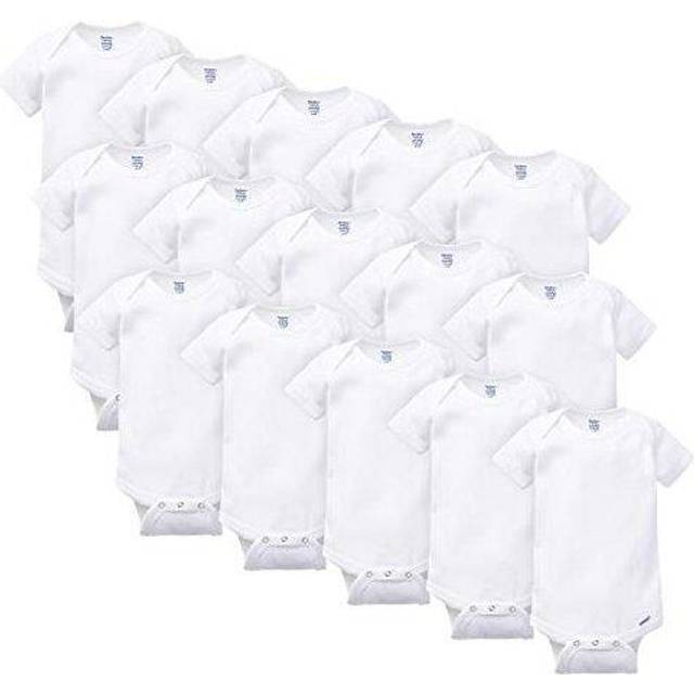Gerber Baby 15 Piece Onesies Bodysuit Multi Size Pack  White  (0-3M  3-6M  6-9M)