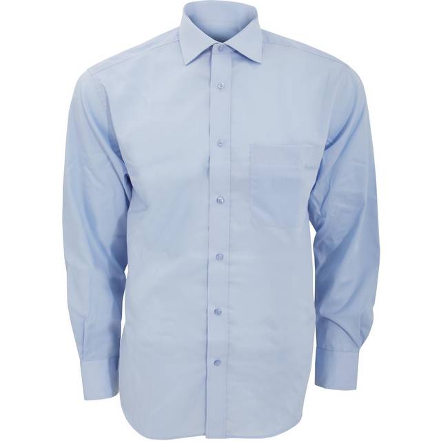 Kustom kit mens premium non iron long sleeve cotton shirt 9 sizes bc597