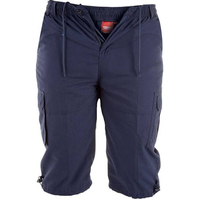(6XL, Black) Duke Mens Mason Kingsize Cargo Capri Shorts