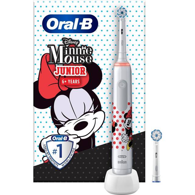 Oral-B Minnie Mouse Junior Elektrisk tandborste f&amp;ouml;r barn Extra borsthuvud