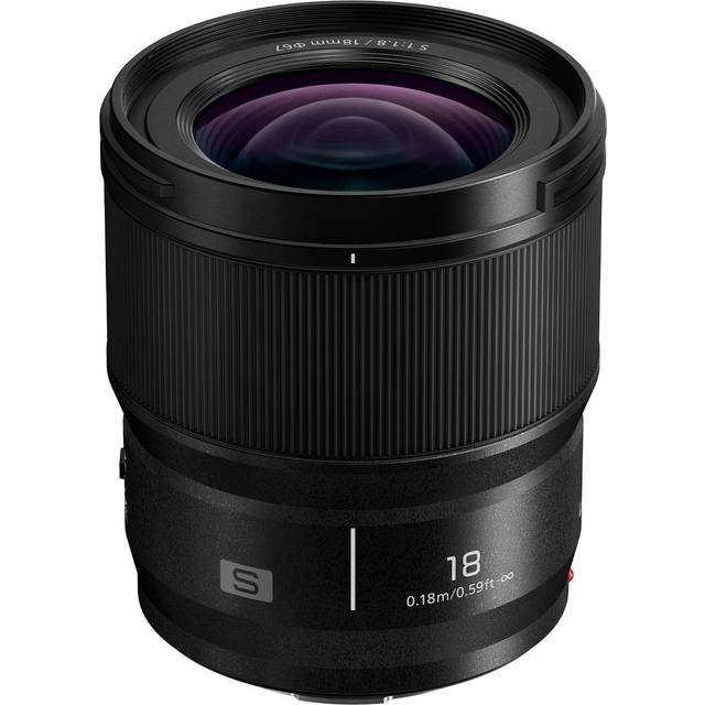 Panasonic Lumix S 18mm F1.8 Ultra-Wide (S-S18) Mirrorless Camera Lens in Black