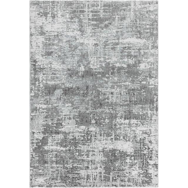 Orion OR05 Abstract Silver Rug - Grey