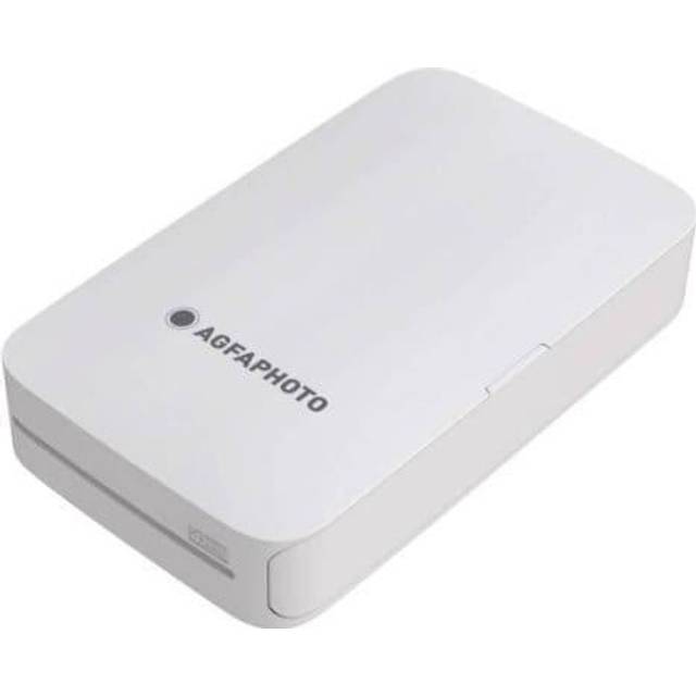 AgfaPhoto - Realipix Mini P – fotoskrivare 2,1 tum x 3,4 tum Bluetooth – termisk sublimation 4Pass – vit, AMP23-WH