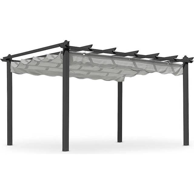 Skanör pergola grå/ljusgrå 300x400 cm - Mörkgrå