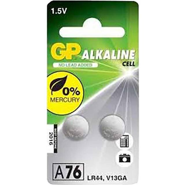 GP GP76ASTD222C2 Knappcell LR 44 Alkaliskt 110 mAh 1.5 V 2 st