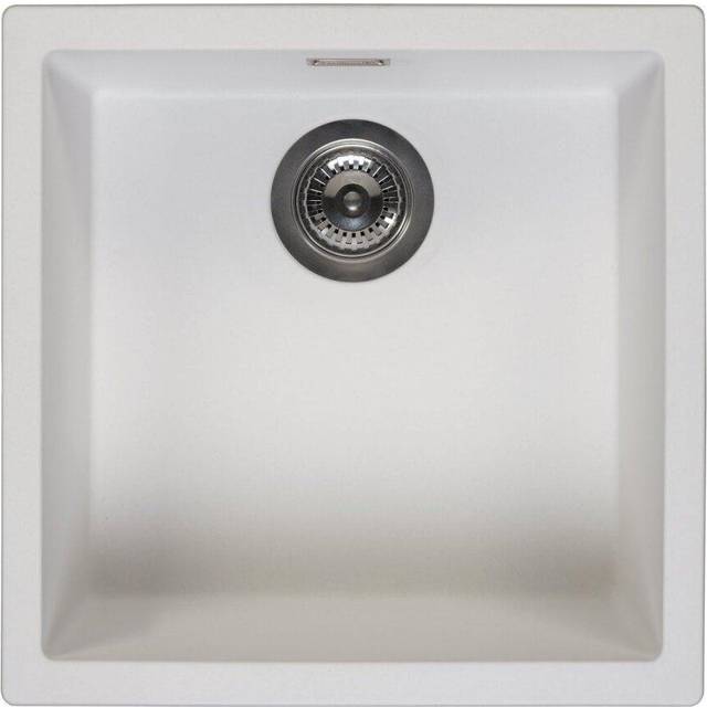 Reginox - Amsterdam 40 Integrated Single Bowl Granite Kitchen Sink Pure White