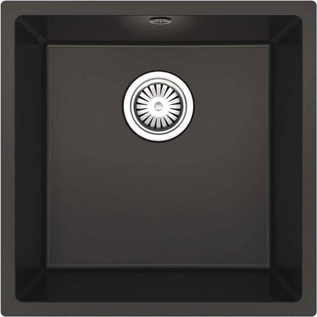 Inset / Undermount Composite Kitchen Sink In Black 440 x 440 - SIA UM10BL