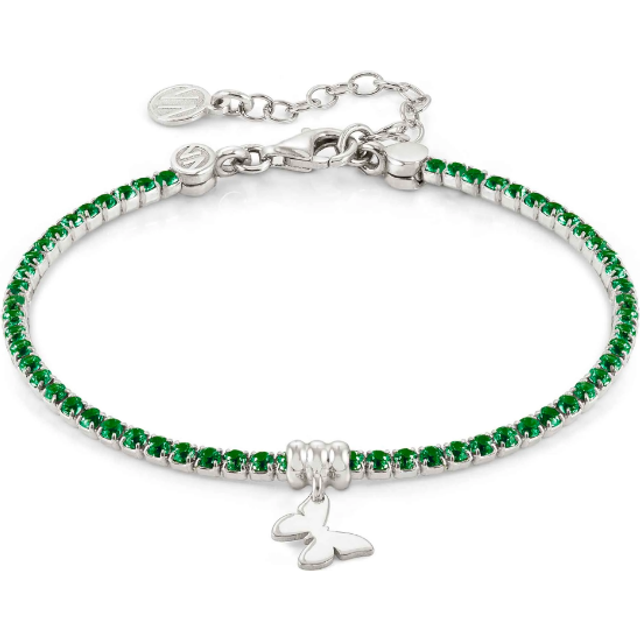 Nomination Chic Green Crystal Butterfly Bracelet - 20cm