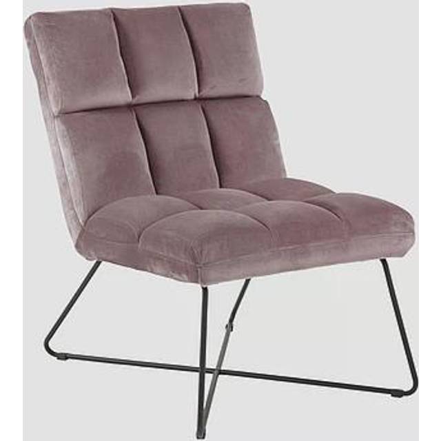 Alba fåtölj , velour rosa.