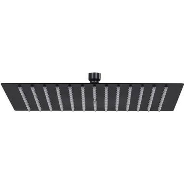vidaXL Rain Shower Head Stainless Steel 30x30 cm Square Black