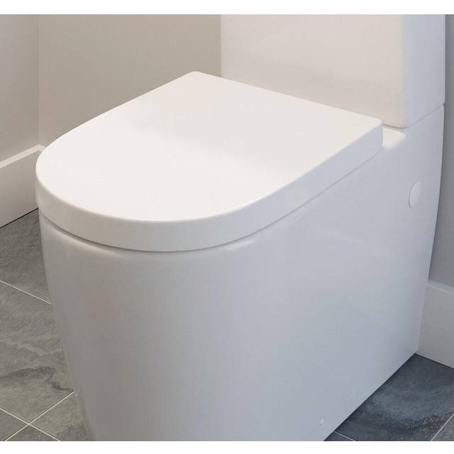 Affine Bordeaux Soft Close D-Shape Toilet Seat - Top Fix White