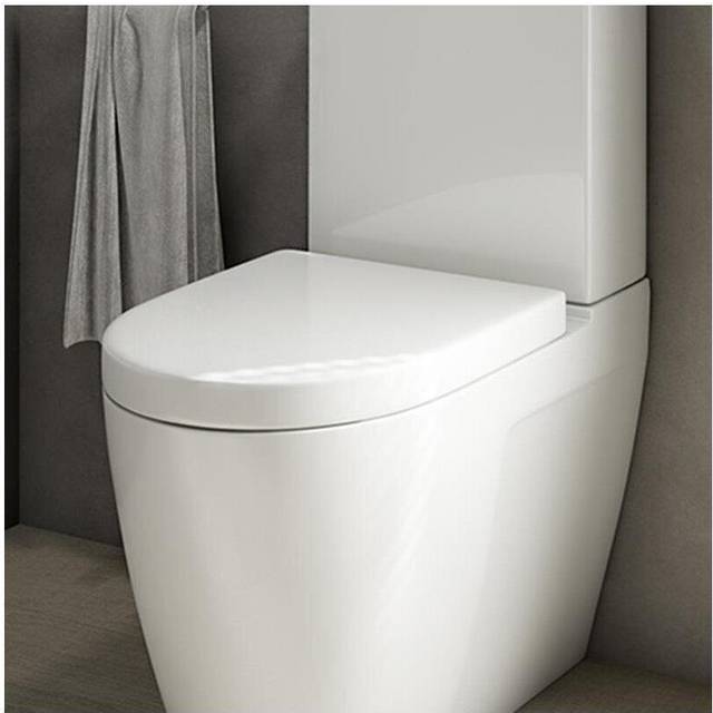 Affine Bordeaux Soft Close D-Shape Toilet Seat - Top Fix White