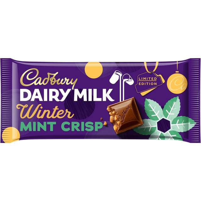 Christmas Dairy Milk Mint Crisp Gift Chocolate Bar 360g