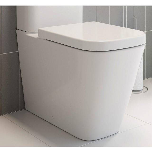 Affine Provence Soft Close Square Luxury Toilet Seat - Bottom Fix White