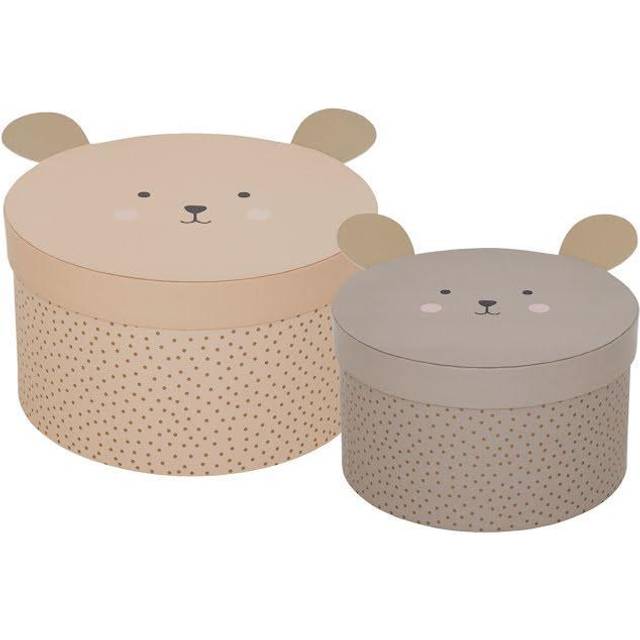 Teddy Förvaringsask Beige 2-Pack