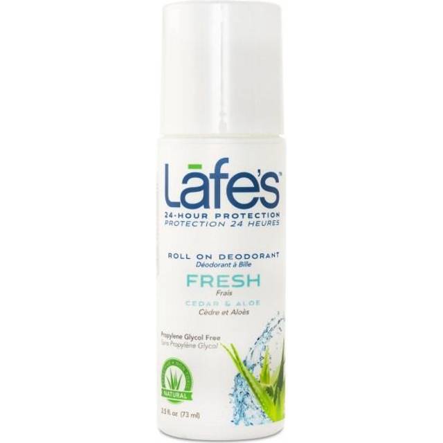Lafe's Natural Roll On Deodorant Fresh Cedar & Aloe 3 oz