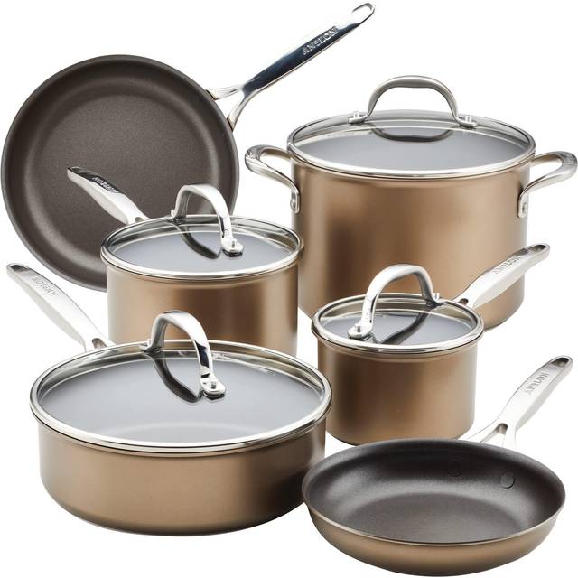 10-Piece Hard Anodized Nonstick Cookware Set