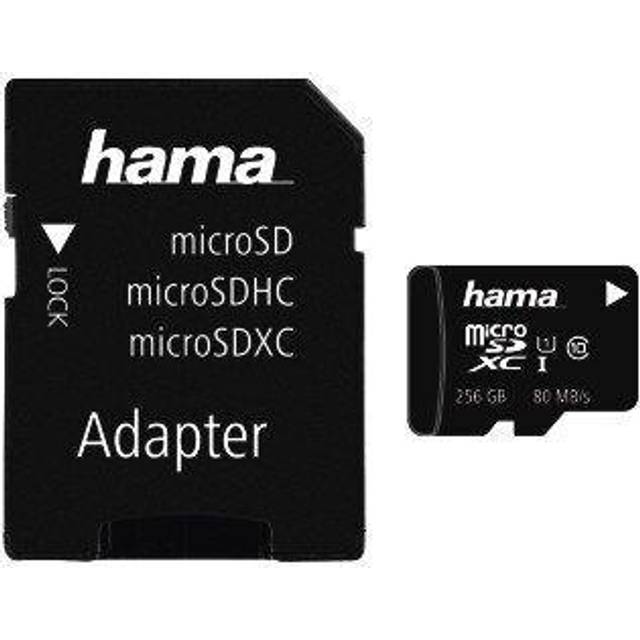 microSDXC 256 GB klass 10 UHS-I 80 MB/s adapter/foto