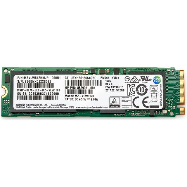 HP - SSD - 512 GB - inbyggd - M.2 2280 - PCIe 4.0 x4 (NVMe) - för HP Z1 G8, Z1 G9, Elite 600 G9, 800 G9, EliteOne 800 G8, Pro 260 G9, 400 G9, ProDesk 405 G8