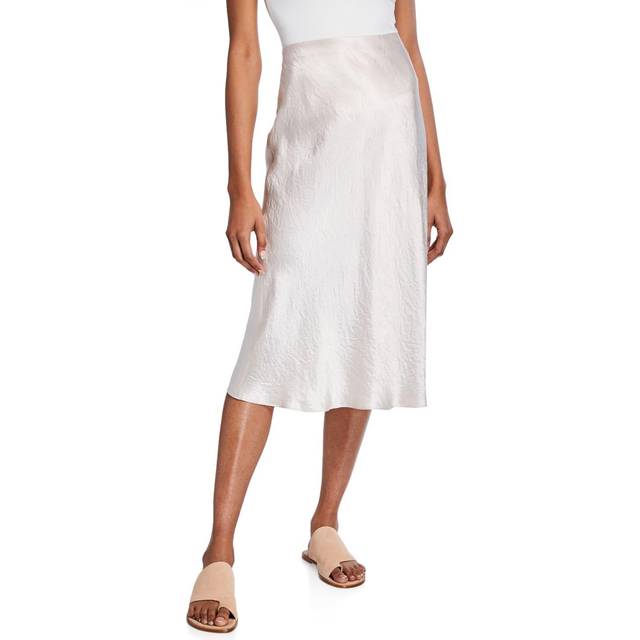 Satin Slip Skirt in Champagne - M