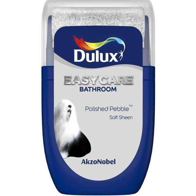 Dulux Easycare Bathroom Paint Tester Pot - Polished Pebble - 30ml - Greys