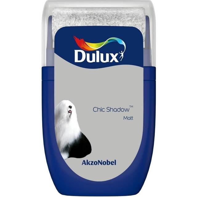 Dulux Chic Shadow Matt Emulsion Paint Tester Pot 30ml - Grey