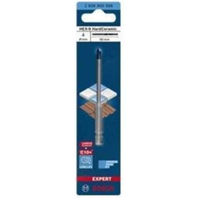 Bosch Expert HEX-9 Hard Ceramic 10x Longer Hard Ceramic Porcelain Tile Drill Bit 4mm 90mm Pack of 1