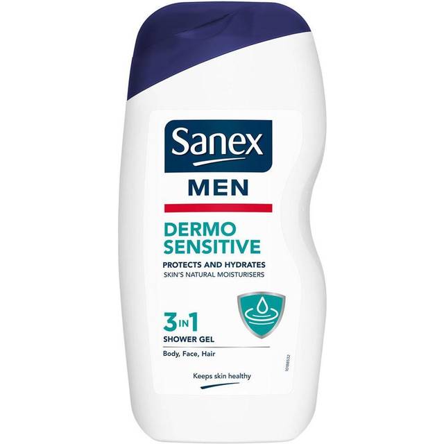 Sanex men sensitive skin body & face shower gel 400ml