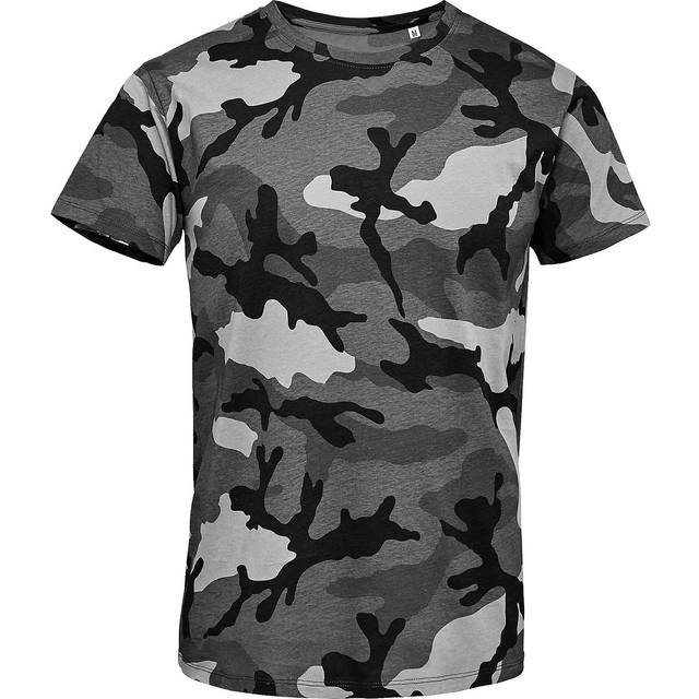 (S, Grey Camo) SOLS Mens Camo Short Sleeve T-Shirt
