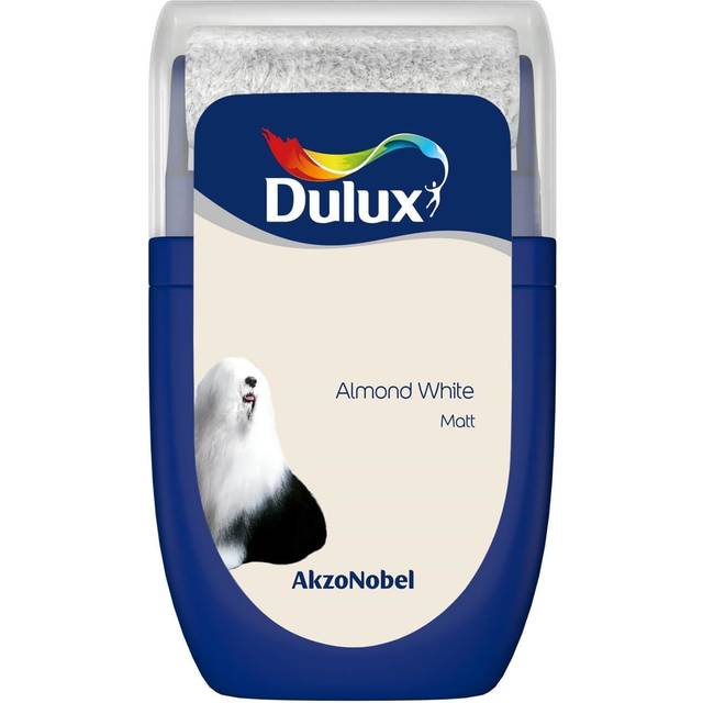 Dulux Almond White Matt Emulsion Paint Tester Pot 30ml - Cream