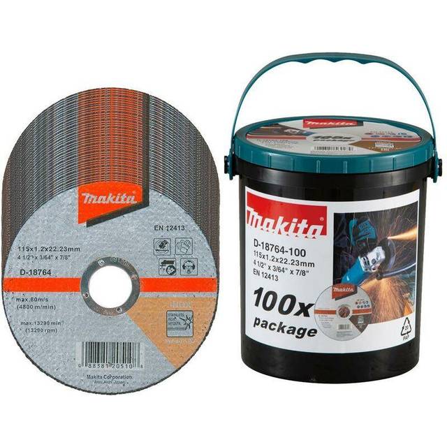 Makita D-18764-100 Thin Inox Cutting Disc 115mm x 1.2mm (pack of 100)